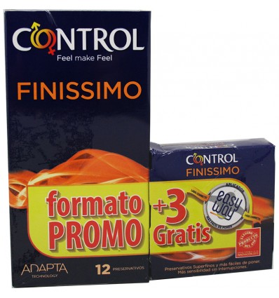 Control Preservativos Finissimo 12 unidades + 3 Unidades Regalo