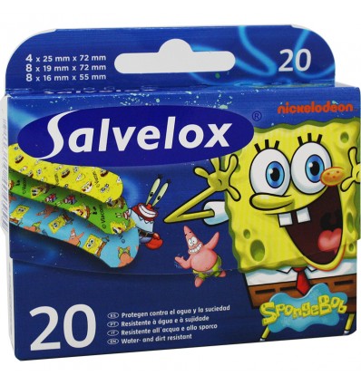 Salvelox Tiritas Bob Esponja 20 Unidades