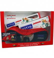 Vitis Junior Cepillo Gel Fresa 75 ml Estuche Pack