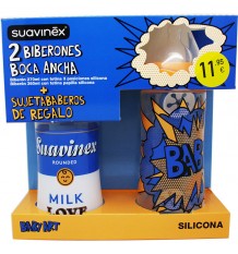 Suavinex Pack Biberon Silicona Pop Baby Art