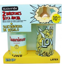 Suavinex Pack Flasche-Latex-Pop-Baby-Kunst