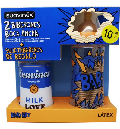 Suavinex Pack Bottle Latex Pop Baby Art