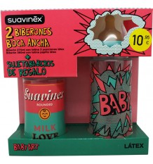 Suavinex Pack Biberon Latex Pop Baby Art