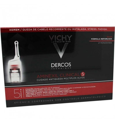 Dercos Aminexil Clinical 5 Hombre 21 Ampollas