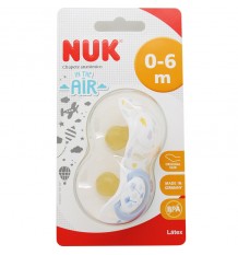 Nuk Pacifier Latex In The Air 0-6 months blue
