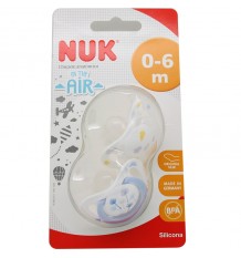 Nuk Chupete Silicona In The Air 0-6 meses azul