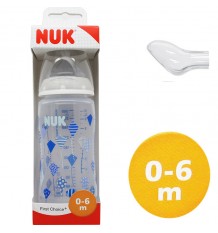 Nuk Biberon FC Silicona 1M In The Air 0-6 Meses 300 ml