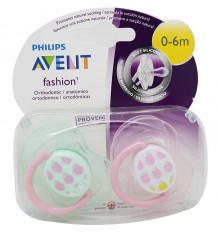 Avent Chupetes Fashion 0-6 meses rosa