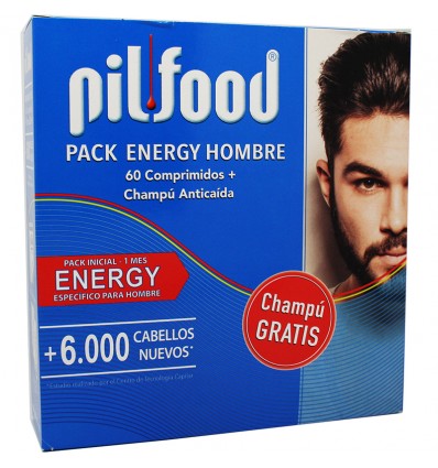 Pilfood Energy Hombre 60 Comprimidos Champu Anticaida 200 ml