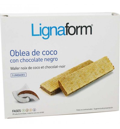 Lignaform Oblea Coco Chocolate Negro 5 Unidades