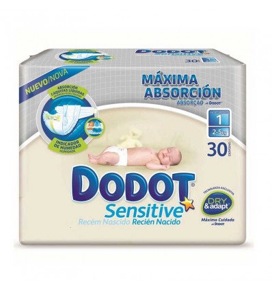 Dodot Pañal Sensitive T1 2-5 kg 30 unds