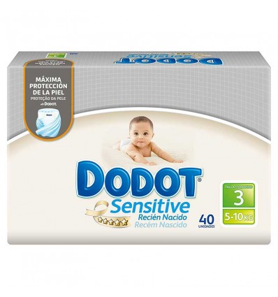 Comprar Pañal Dodot Sensitive 40 Uds, Talla 3 - Pañal Infantil para Bebés  de 5 a 10 kg 