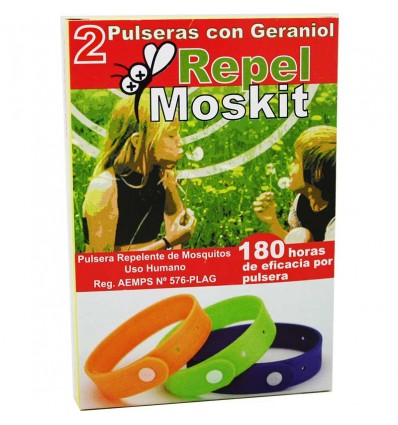 Cer 8 Pulseras Repel Moskit Geraniol 2 Unidades