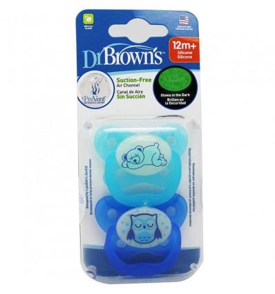 Dr Browns Chupete Prevent Noche 12 meses 2 unidades Dr Browns Chupete Prevent Noche 12 meses 2 unidades