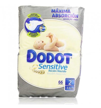Dodot Pañal Sensitive T2 3-6 kg 66 Unidades Dodot Pañal Sensitive T2 3-6 kg 66 Unidades