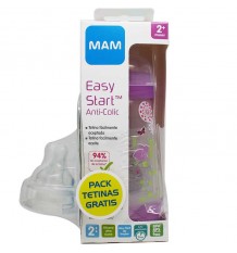 Mam Baby Biberon Anticolico 260 ml Rosa tetinas gratis