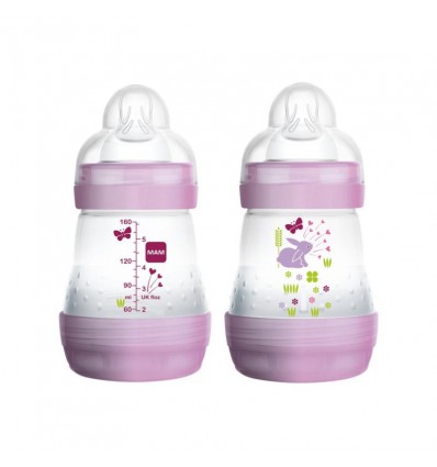 Mam Baby Biberon Anticolico 160 ml Rosa