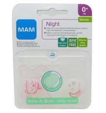 Mam Baby Chupete Night Silicona 0-6 meses rosa gato