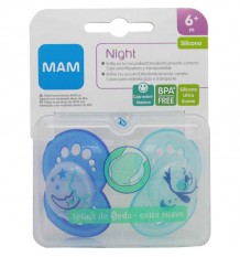 Mam baby Chupete Night Silicona azul