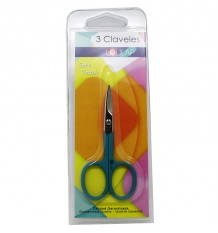 3 Claveles Scissors Curve 3.5 cm Azul3 Carnations Scissors Curve 3.5 cm Blue