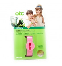 Otc Repelente De Ervas Pulseira Citronella Rosa