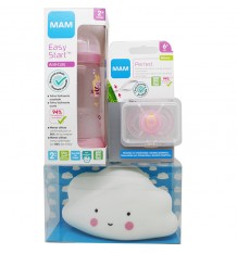 Mam Biberon 260 ml Chupete Perfect 6 m Nube Quitamiedos rosa