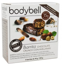 Bodybell Barritas Chocolate Avellana 5 Unidades