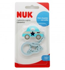 Nuk Chain Sujetachupete With Eyelet-Blue Car