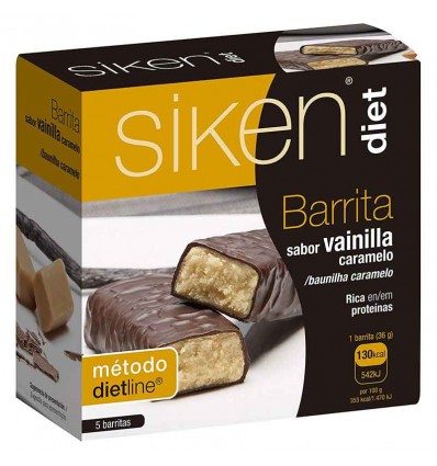 Sikendiet Barrita Vainilla Caramelo 5 Unidades