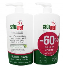 Sebamed Emulsion Ohne Seife, Olivenöl 750 ml Doppel Pack