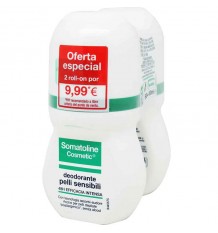 Somatoline Deodorant Sensitive Skin Roll-On 50 ml Duplo Savings