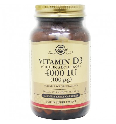 Solgar Vitamina D3 4000UI 120 Capsulas