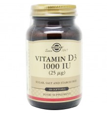 Solgar Vitamine D3 1000 UI de 100 Capsules