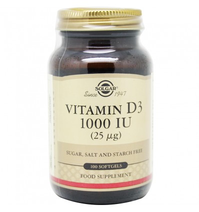 Solgar Vitamina D3 1000UI 100 Capsulas Solgar Vitamina D3 1000UI 100 Capsulas
