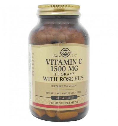 Solgar Vitamina C Rose Hips 1500mg 90 Comprimidos