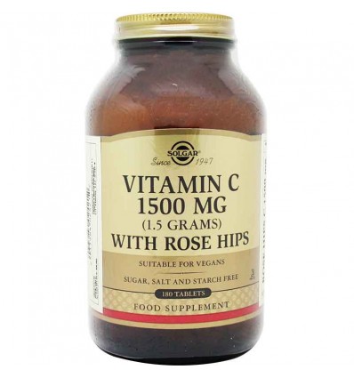 Solgar Vitamina C Rose Hips 1500mg 180 Comprimidos