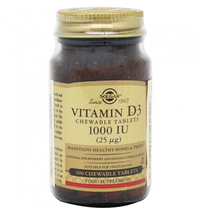 Solgar Vitamina D3 1000UI 100 Comprimidos