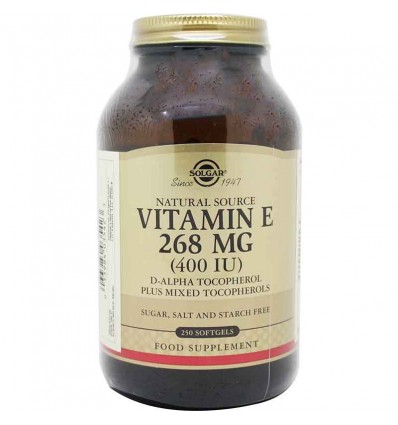 Solgar Vitamina E 400UI 250 Capsulas Solgar Vitamina E 400UI 250 Capsulas