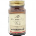 Solgar Vitamina D3 600 UI 60 Cápsulas