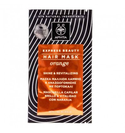 Apivita Express Mascarilla Capilar Brillo Vitalidad 20 ml Naranja Apivita Express Mascarilla Capilar Brillo Vitalidad 20 ml Naranja