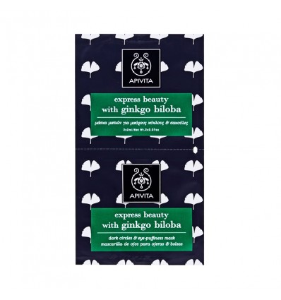 Apivita Express Masque Contour des Yeux des Sacs, des cernes Gingko Biloba 2x2ml