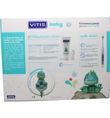 Vitis Baby Cepillo Gel Balsamo 30 ml Dedal Muñeco Pack contenido