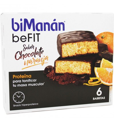 Bimanan Befit Barrita Chocolate Naranja 6 Unidades