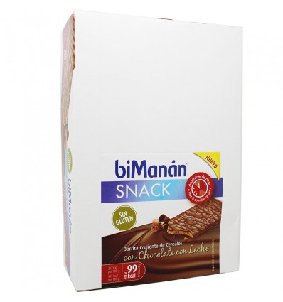 Bimanan Snack Sin Gluten Chocolate con leche 20 Barritas