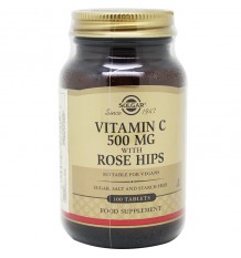 Solgar Vitamin C Rose Hips 500 mg 100 Tablets