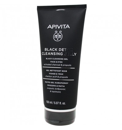 Apivita cleansing Gel Black Activated Carbon Propolis 150 ml