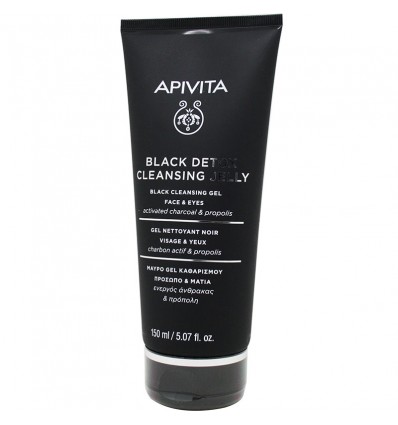 Apivita Gel Limpiador Negro Carbon Activado Propolis 150 ml