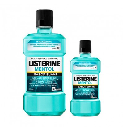 Listerine Mentol Sabor Suave 500 ml+ 250 ml Presente