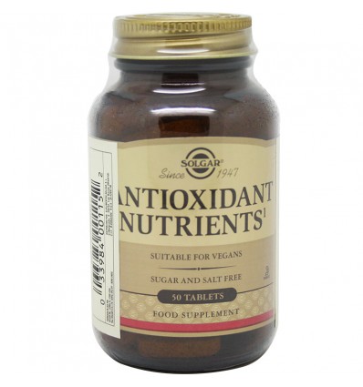 Nutrientes Antioxidantes Solgar 50 Comprimidos Nutrientes Antioxidantes Solgar 50 Comprimidos