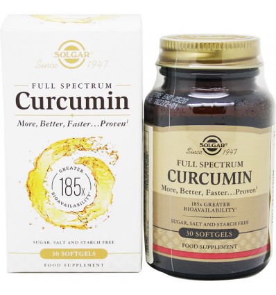 Curcuma à Spectre Complet Solgar 30 Capsules